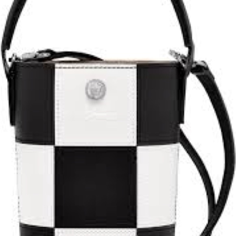 Longchamp Épure XS checked leather bucket bag